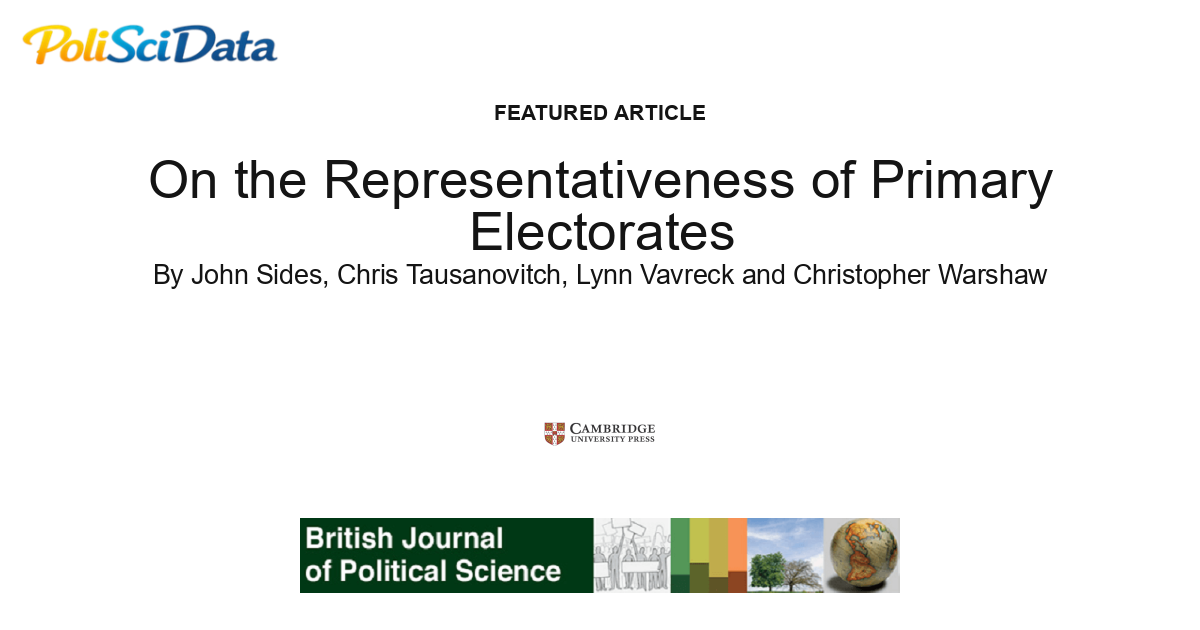 Article card for article: On the Representativeness of Primary Electorates